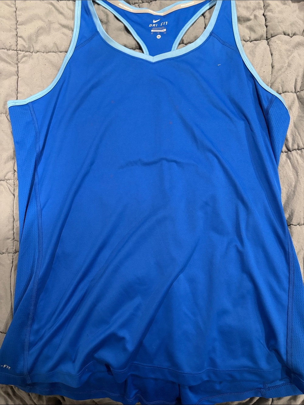 Nike Women’s Royal Blue Swim Tank with Light Blue Trim XL